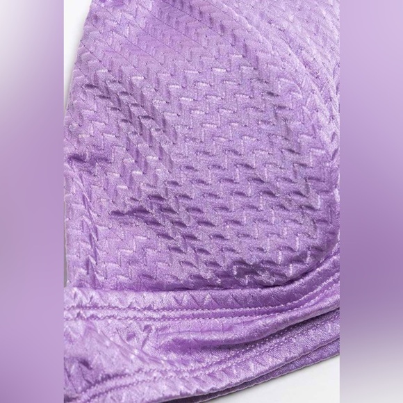 NWT Womens Cupshe Amiya Purple V-neck Criss Cross High Waisted Bikini - Picture 5 of 13